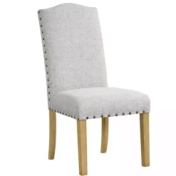 Kirklands Home Dining Chairs|Neutral Nailhead Parsons Dining Chairs, Set of 2 Multi