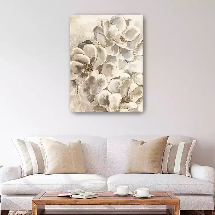 Kirklands Home Canvas Art|Neutral Petals Canvas Art Print, 30x40 in.