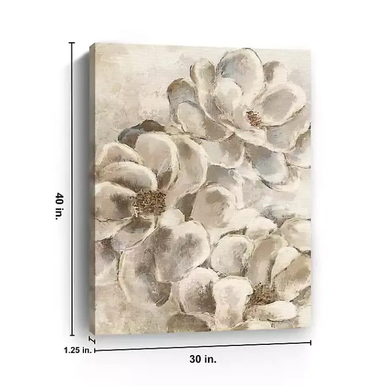 Kirklands Home Canvas Art|Neutral Petals Canvas Art Print, 30x40 in.