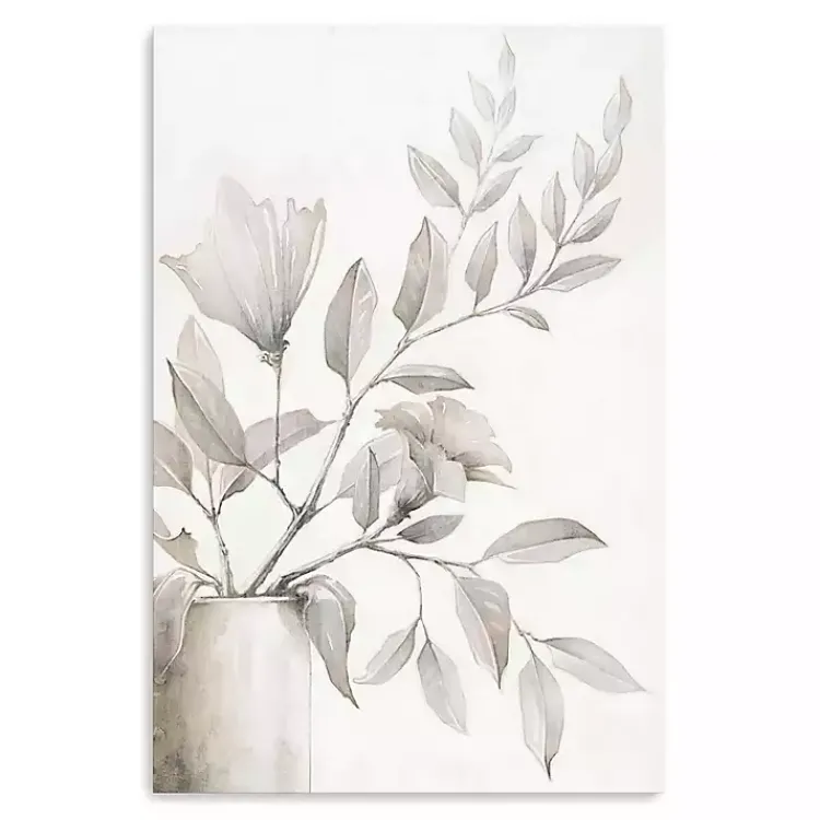 Kirklands Home Canvas Art|Neutral Potted Plant Canvas Art Print