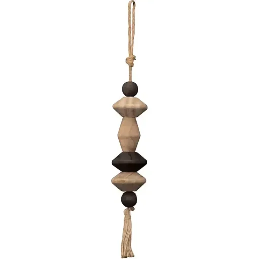 Best Neutral Southwest Wood Bead Tassel Decorative Accents