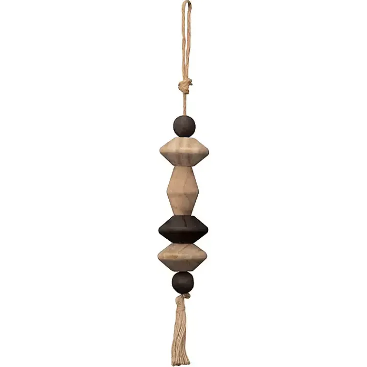 Best Neutral Southwest Wood Bead Tassel Decorative Accents