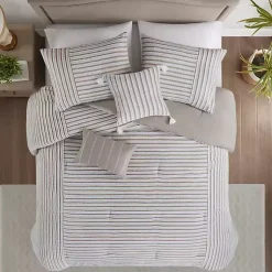 Kirklands Home Comforters|Neutral Striped 5-pc. Full/Queen Comforter Set