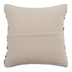 Hot Neutral Striped Woven Square Throw Pillow Pillows