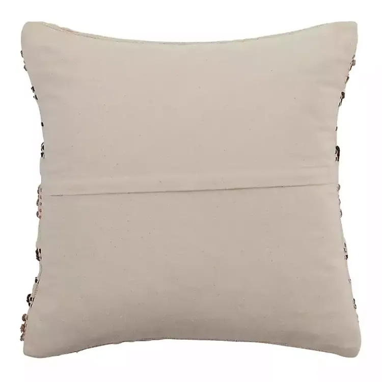 Hot Neutral Striped Woven Square Throw Pillow Pillows