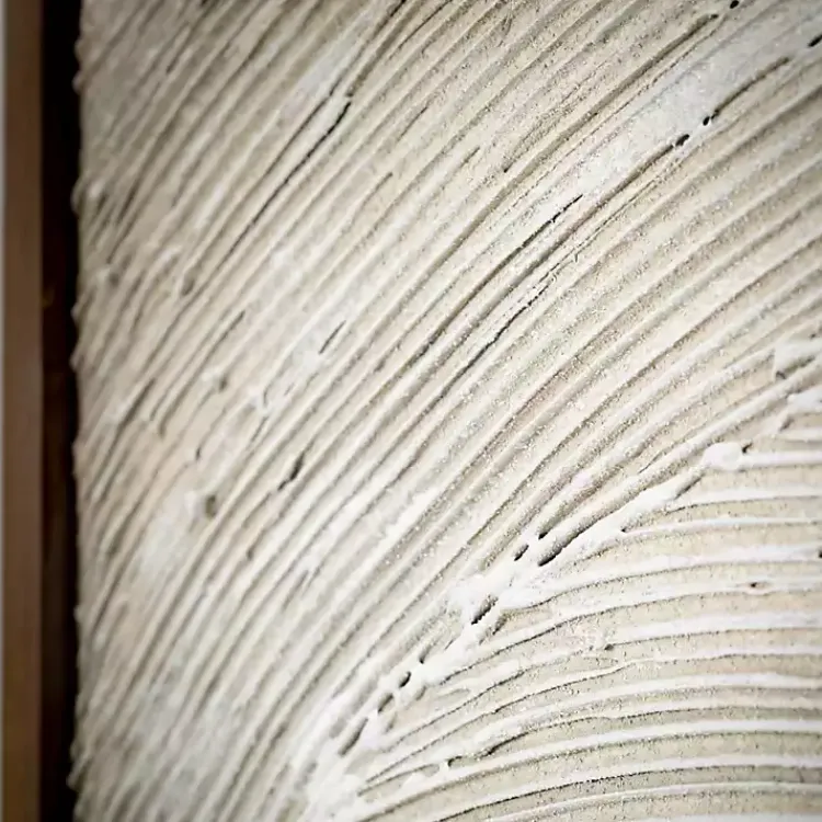 Kirklands Home Wall Plaques|Neutral Textured Wood Framed Wall Plaque