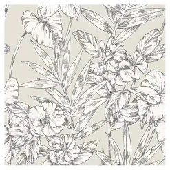 Kirklands Home Wall Murals & Wallpaper|Neutral Tropic Floral Peel & Stick Wallpaper