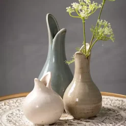 Discount Neutral Tulip Bulb Vases, Set of 3 Vases