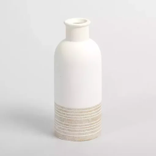 Sale Neutral Two-Toned Ceramic Vase, 11 in. Vases