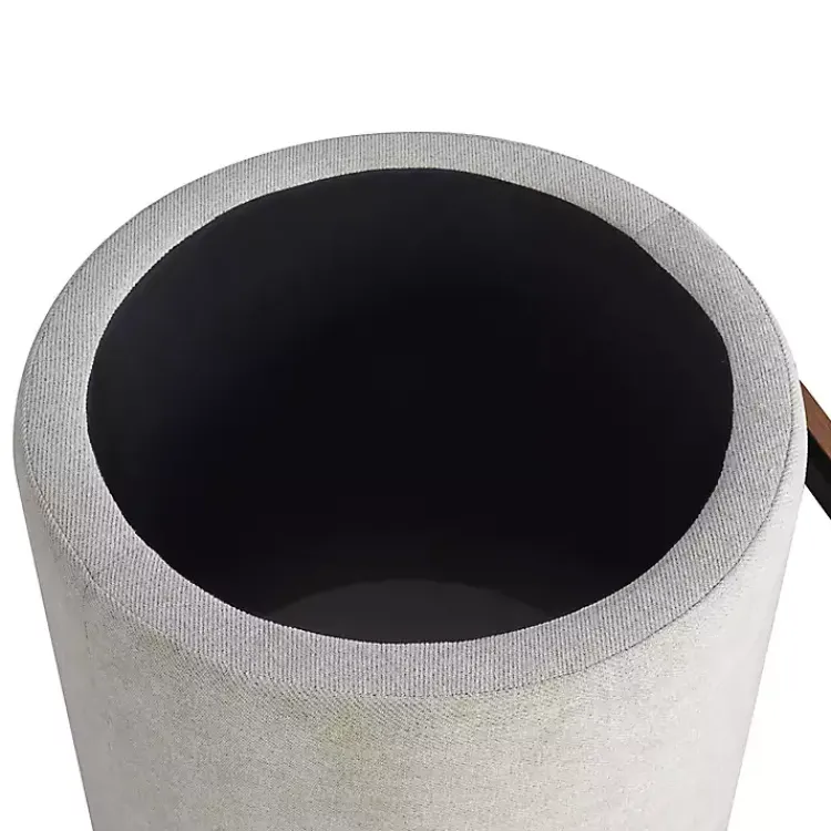 Kirklands Home Benches & Ottomans|Neutral Upholstered Nesting Ottomans, Set of 2 Ivory