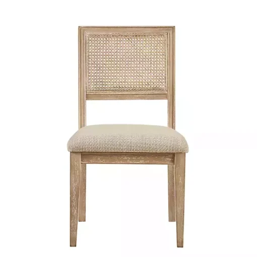 Kirklands Home Dining Chairs|Neutral Woven Back Dining Chairs, Set of 2 Tan