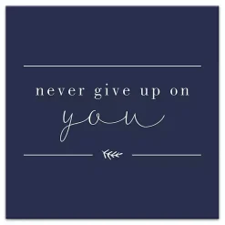 Kirklands Home Canvas Art|Never Give Up on You Canvas Art Print Blue