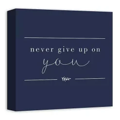 Kirklands Home Canvas Art|Never Give Up on You Canvas Art Print Blue