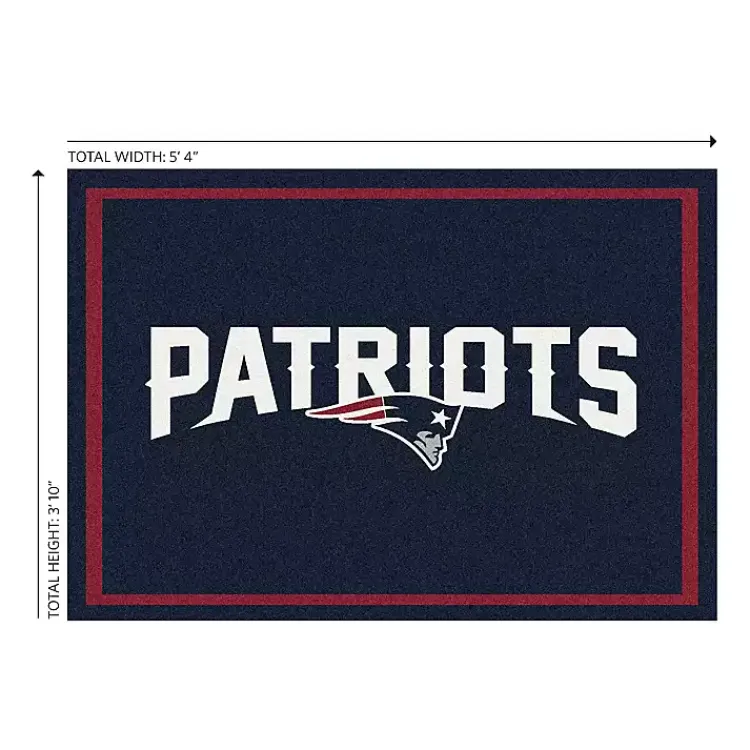 Kirklands Home Area Rugs|New England Patriots Area Rug, 4x6 Black