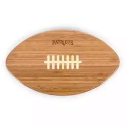 Kirklands Home Serving & Entertaining|New England Patriots Bamboo Football Cutting Board Tan