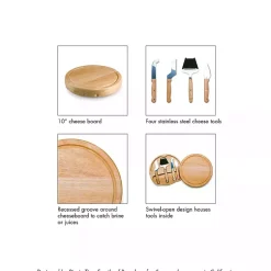 Kirklands Home Serving & Entertaining|New England Patriots Cheese Board and Tool Set Tan