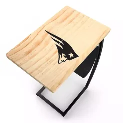 Kirklands Home Accent & End Tables|New England Patriots Wood C-Table Tan