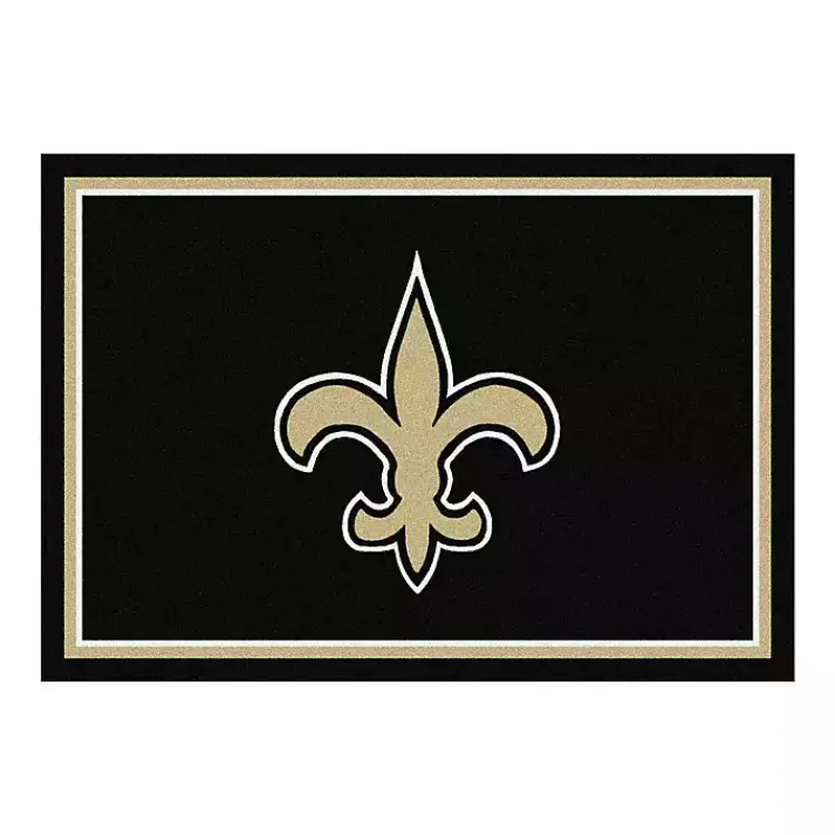 Kirklands Home Area Rugs|New Orleans Saints Area Rug, 4x6 Black