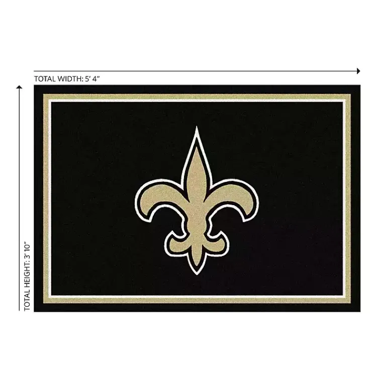 Kirklands Home Area Rugs|New Orleans Saints Area Rug, 4x6 Black