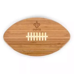 Kirklands Home Serving & Entertaining|New Orleans Saints Bamboo Football Cutting Board Tan