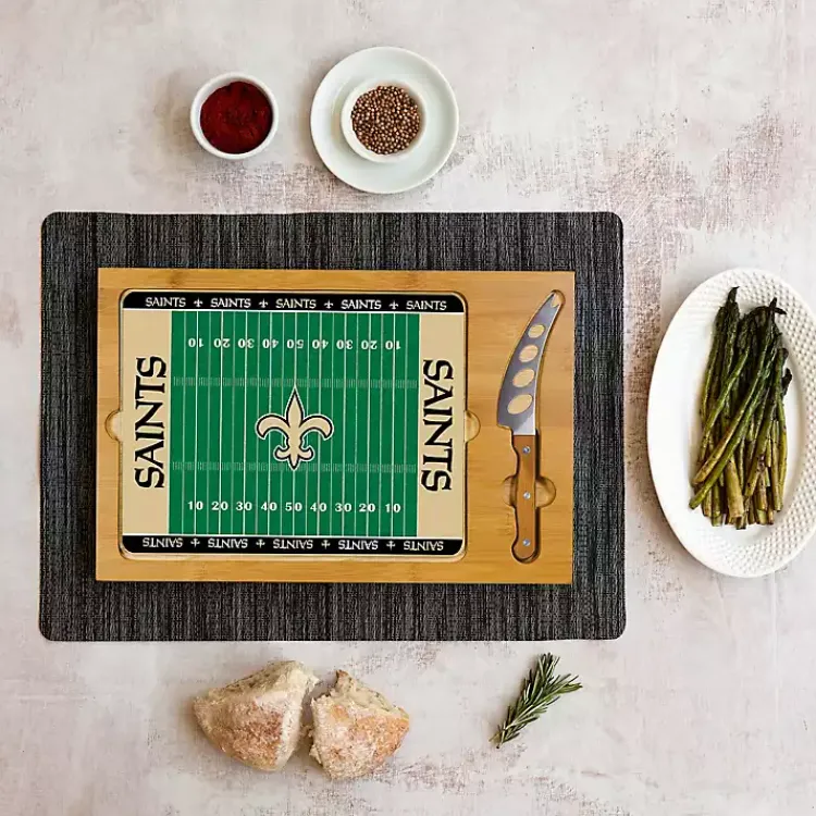 Kirklands Home Serving & Entertaining|New Orleans Saints Cutting Board & Knife Set
