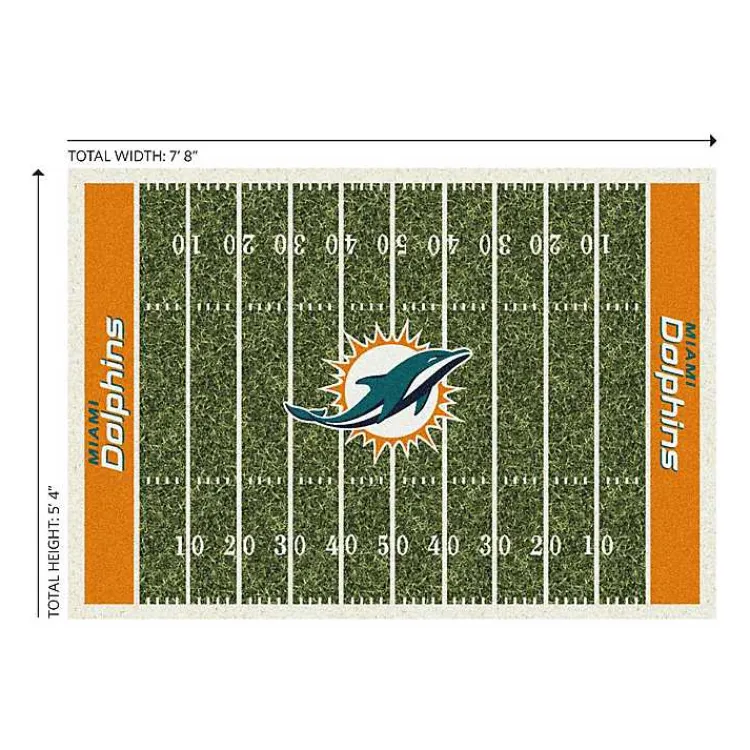 Kirklands Home Area Rugs|NFL Miami Dolphins Home Field Area Rug, 6x8