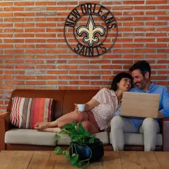 Kirklands Home Wall Plaques|NFL New Orleans Saints Wrought Iron Wall Plaque