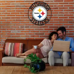 Kirklands Home Wall Plaques|NFL Pittsburgh Steelers Wrought Iron Wall Plaque