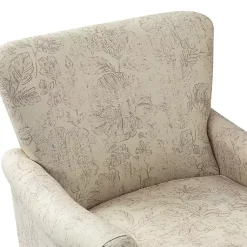Kirklands Home Accent Chairs|Nicola Beige Linen Upholstered Armchair Tan