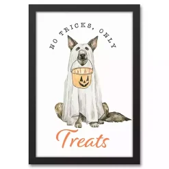 No Tricks, Only Treats Framed Canvas Art Print Halloween
