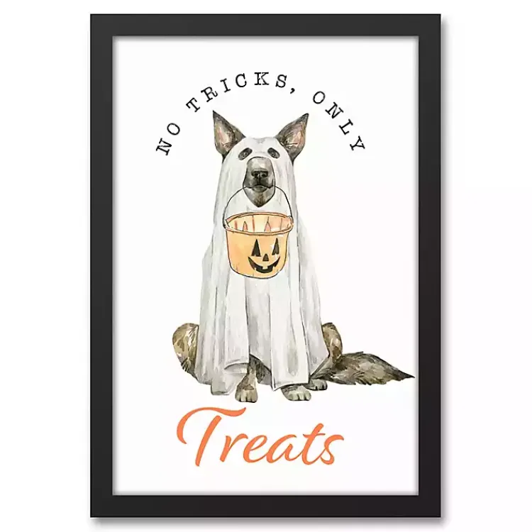 No Tricks, Only Treats Framed Canvas Art Print Halloween