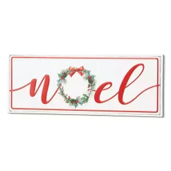 Clearance Noel Christmas Wreath Metal Wall Sign Christmas Art & Wall Decor
