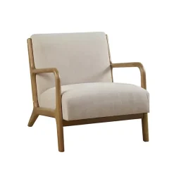 Kirklands Home Accent Chairs|Nolan Cream Lounge Accent Chair White