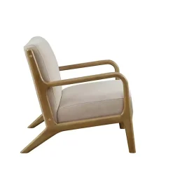 Kirklands Home Accent Chairs|Nolan Cream Lounge Accent Chair White
