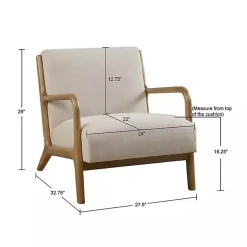 Kirklands Home Accent Chairs|Nolan Cream Lounge Accent Chair White