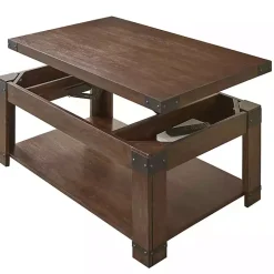 Kirklands Home Coffee Tables|Nolan Lift Top Wood and Metal Accents Coffee Table