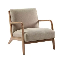 Kirklands Home Accent Chairs|Nolan Sand Mid-Century Accent Chair Tan