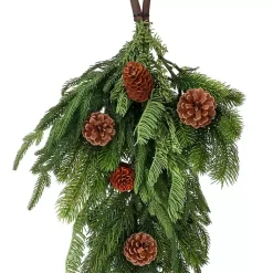 Hot Norfolk Spruce and Juniper Teardrop Swag Christmas Wreaths