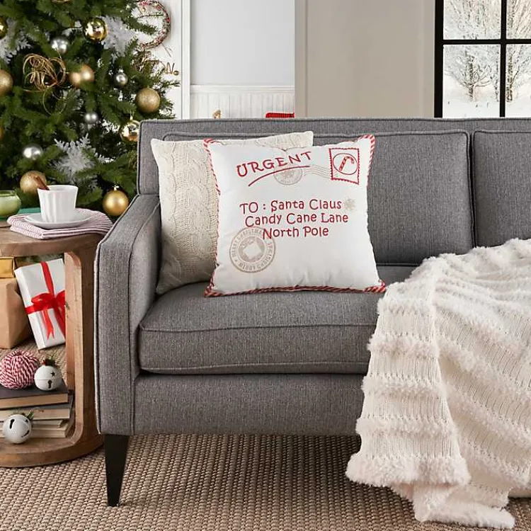 New North Pole Postcard Pillow Christmas Pillows