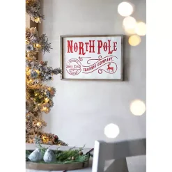 Online North Pole Trading Post Wall Plaque Christmas Art & Wall Decor