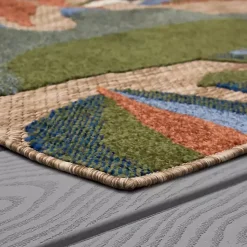 Kirklands Home Outdoor Rugs|North Shore Botanical Outdoor Area Rug, 7x10 Multi