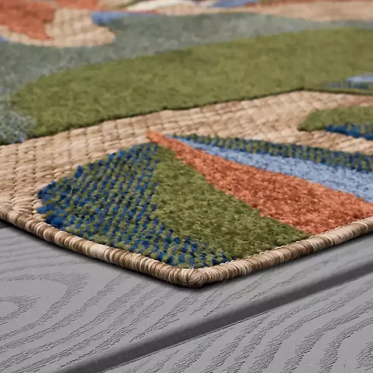 Kirklands Home Outdoor Rugs|North Shore Botanical Outdoor Area Rug, 7x10 Multi