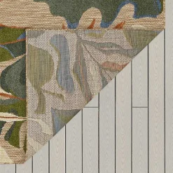 Kirklands Home Outdoor Rugs|North Shore Botanical Outdoor Area Rug, 7x10 Multi