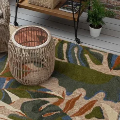 Kirklands Home Outdoor Rugs|North Shore Botanical Outdoor Area Rug, 7x10 Multi