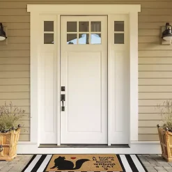 Kirklands Home Doormats|Not Home Without a Cat Coir Doormat