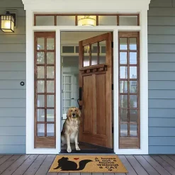 Kirklands Home Doormats|Not Home Without a Cat Coir Doormat