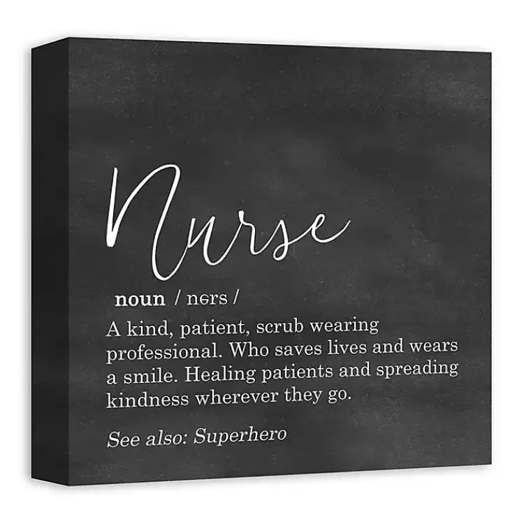 Kirklands Home Wall Quotes & Signs|Nurse Definition Canvas Art Print Black