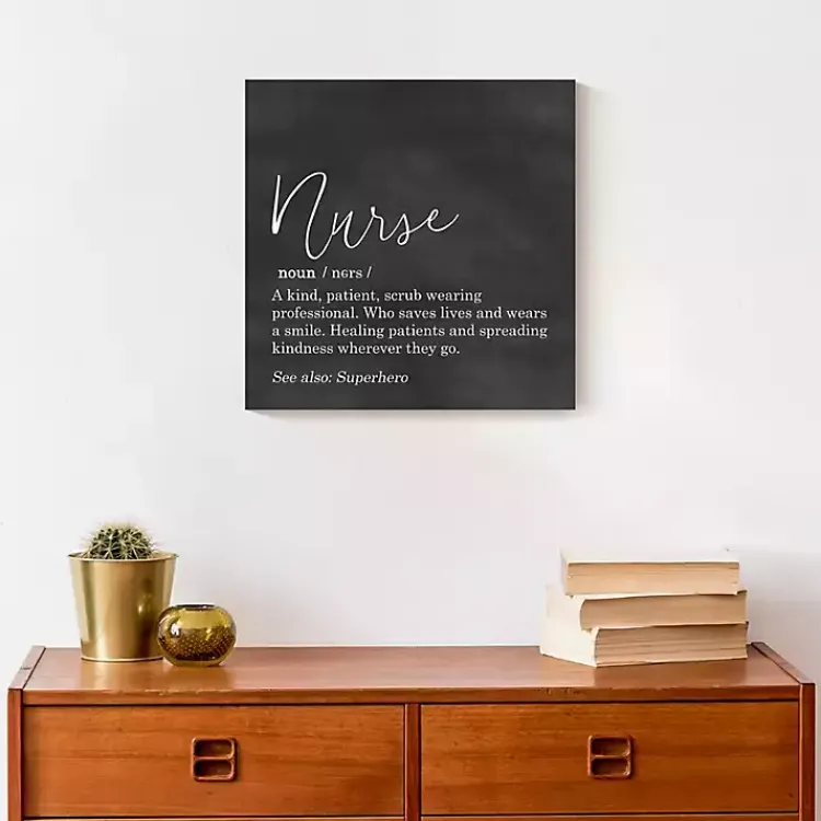 Kirklands Home Wall Quotes & Signs|Nurse Definition Canvas Art Print Black