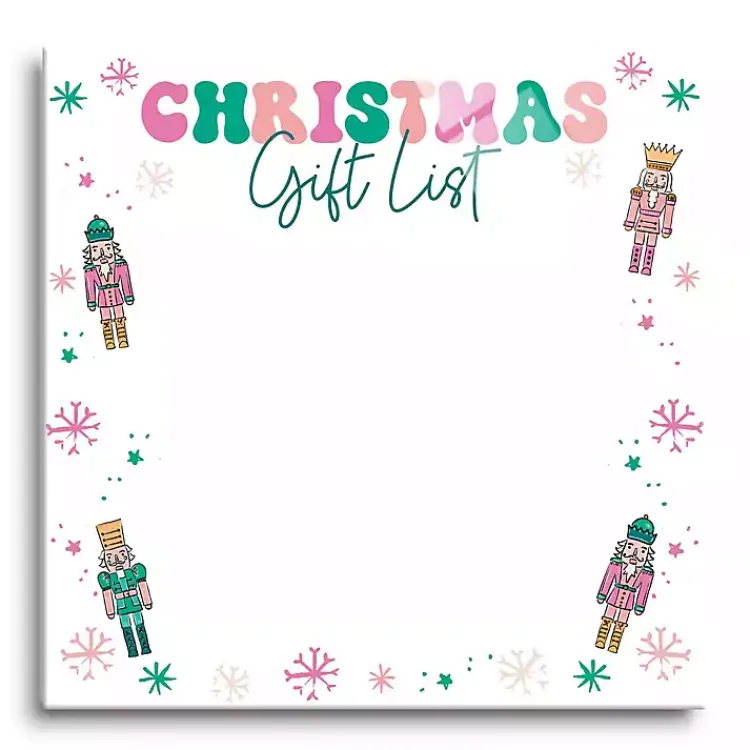 Nutcracker Christmas Gift List Dry Erase Board Christmas Art & Wall Decor