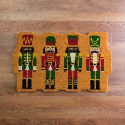 Kirklands Home Doormats|Nutcracker Shaped Christmas Doormat